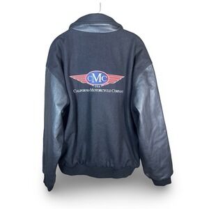 VTG California Motorcycle XXL Company Leather Wool Varsity Jacket Thinsulate CMC
